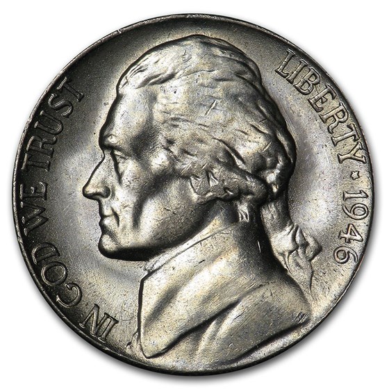 1946-S Jefferson Nickel BU 1946-S Jefferson Nickel BU